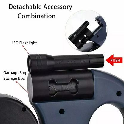 FurHaven Dual Dog Leash — Tangle-Free Retractable Leash for Walking 2 Dogs (Ships from USA)
