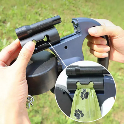 FurHaven Dual Dog Leash — Tangle-Free Retractable Leash for Walking 2 Dogs (Ships from USA)