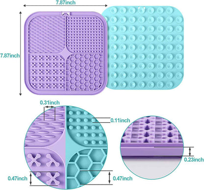 FurHaven Lick Mat for Dogs & Cats — 2 Pack with Suction Cups for Anxiety Relief, Bathing & Boredom