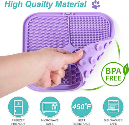 FurHaven Lick Mat for Dogs & Cats — 2 Pack with Suction Cups for Anxiety Relief, Bathing & Boredom